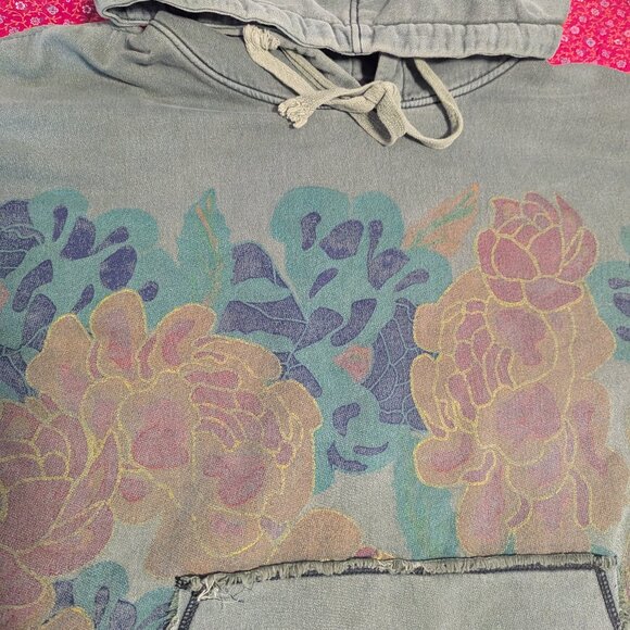 Monthorigin Hooded Sweatshirt Dress Jacket Lagenlook Wearable Art Boho Scandi - Picture 3 of 9